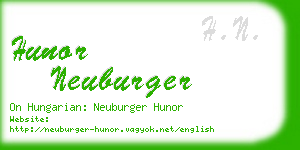 hunor neuburger business card